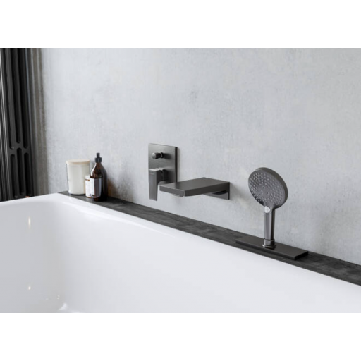 Смеситель для ванны HANSGROHE Metropol 32545340 встраиваемый черный шлифованный хром